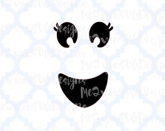 Happy Ghost Face SVG,EPS,PNG,Studio
