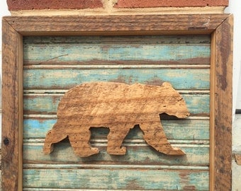 Reclaimed Wood Bear in Beadboard