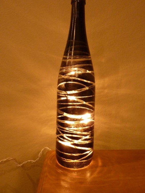 Decorative Wine bottle light by winocraftsSC on Etsy