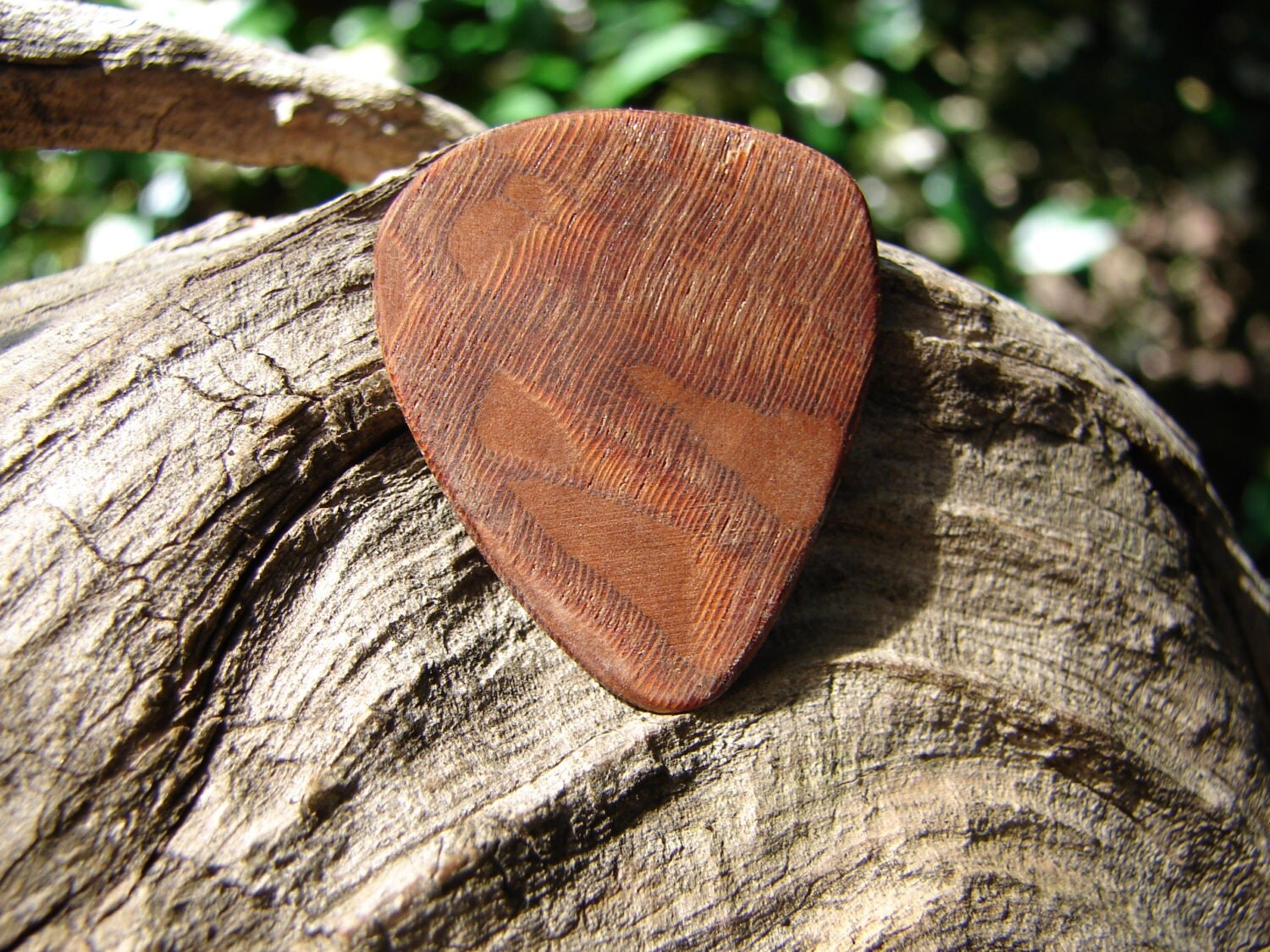 Wooden Guitar Pick HandCrafted Exotic Leopardwood