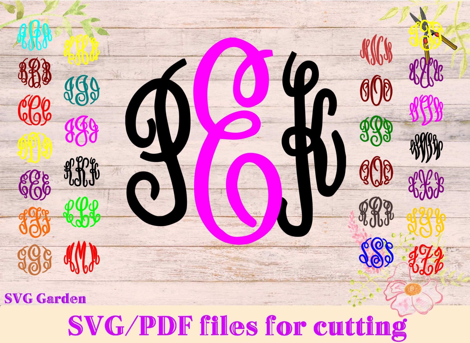 Free Monogram Fonts For Cricut Svg Download Semashow Com