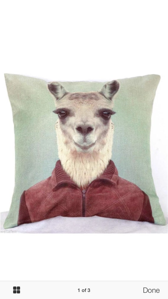 llama cushion cover