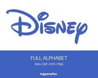 Disney Alphabet Svg, Disney Font Svg, Cuttable Files, Svg, Eps, Dxf, Studio3 use with Cricut & Silhouette