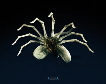 Alien Facehugger A3 Limited Edition Print