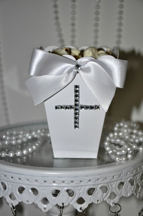 Baptism/Christening Favor Boxes Popcorn or Candy Favor Boxes
