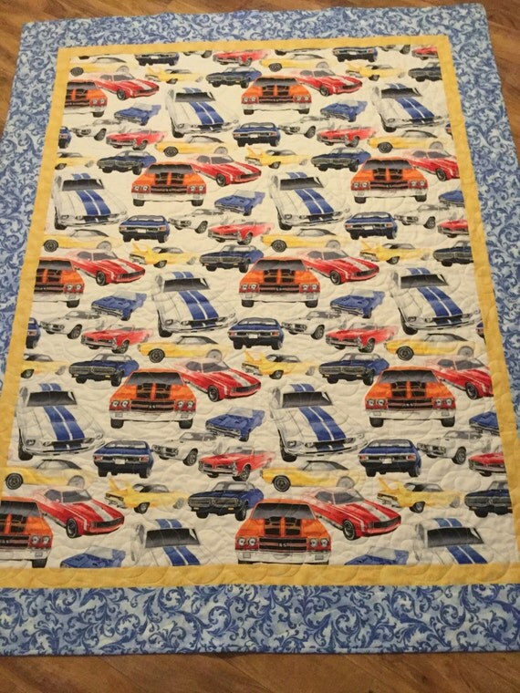 Vintage Cars Quilt by EvelynQuiltAddiction on Etsy