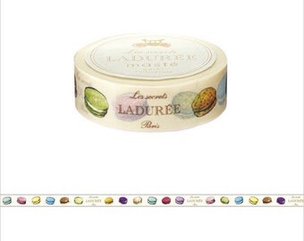 LADUREE colorful macaroons washi tape entire roll Sweets designed masking tape