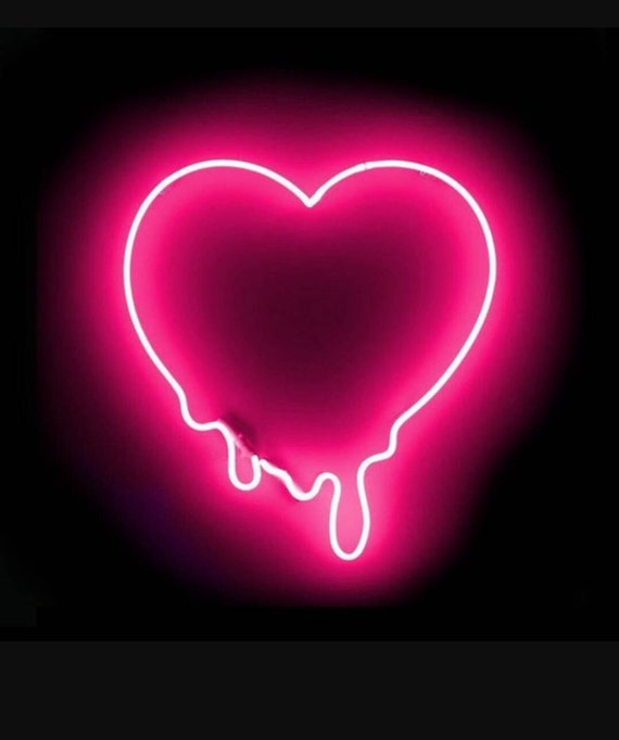 Dripping Heart Neon sign by PrimeTimeFinesseCo on Etsy