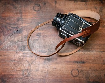 Handmade Leather Camera Strap for Hasselblad Film Cameras