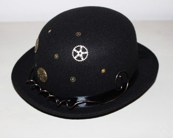 steampunk hat, bowler stylized steampunk