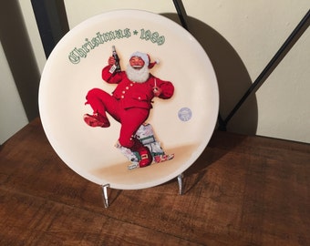Christmas 1989 Norman Rockwell Plate entitled "Jolly Old St. Nick"