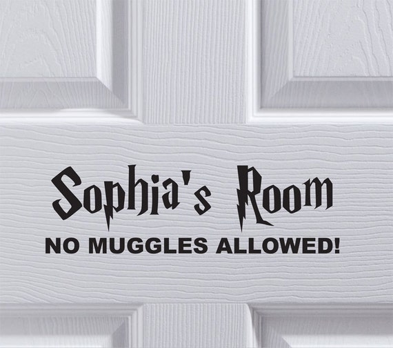 Harry Potter Personalised Bedroom Door Name Vinyl Decal