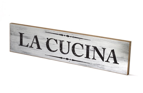 Rustic La cucina Wood Sign Kitchen Signs Kitchen Decor Wall