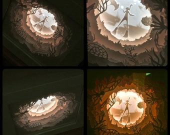 Shadow box, diorama, 3D painting, Under the Sea