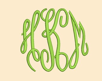 Fancy monogram embroidery fonts 4 Size Font Machine Embroidery Font Instant Download 8 Formats Embroidery Pattern