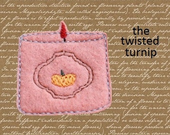 Cute Realistic Pumpkin Candle Fall Embroidery Design Felt Embroidery Designs Instant Download 4x4 Feltie Design Hoop