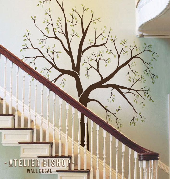 Giant Family photo tree for staircase wall hallway wall decal