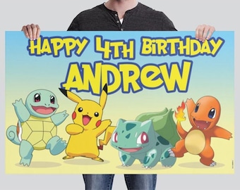 Pokemon Inspired Banner Pokemon Inspired Birthday Pokemon