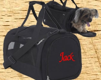Embroidered Pet Carrier, Pet Carrier, Cat Carrier, Dog Carrier, Embroidered Dog Carrier, Embroidered Cat Carrier