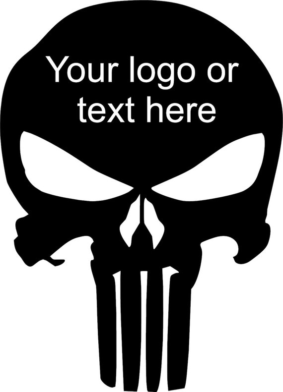Customized Punisher Decal with your text or logo FREE