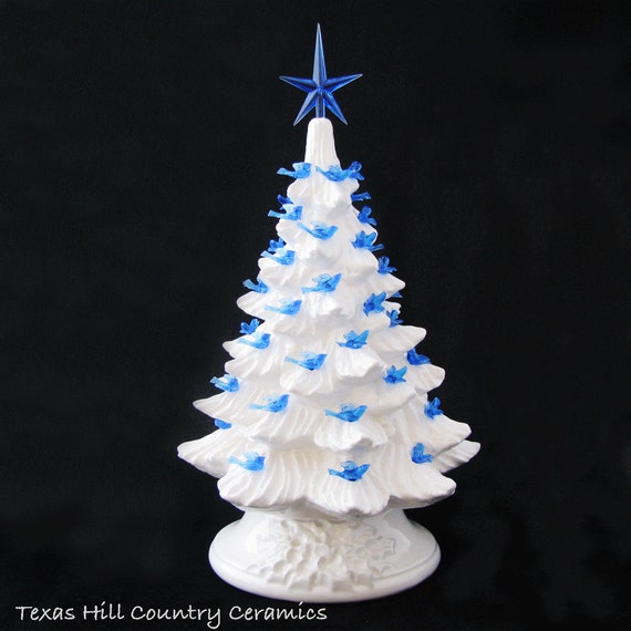winter white ceramic christmas tree 11 1 2 inch tall blue dove winter white ceramic christmas tree 11 1 2 inch tall blue dove