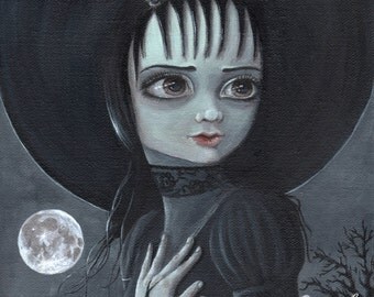 Halloween poster prints - Beetlejuice Winona Ryder - Her name Was Lydia