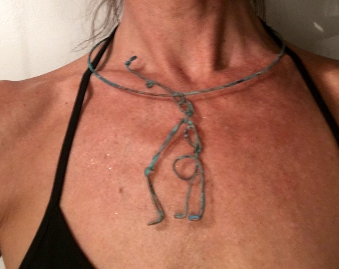 Copper Necklace * Yoga Jewelry * Patina Jewelry * Wire Wrapped Choker