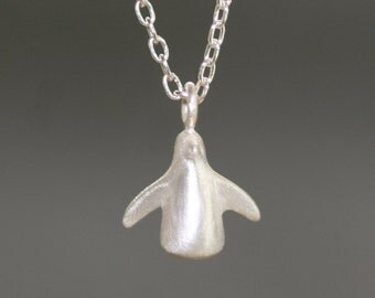 Penguin Necklace in Sterling Silver