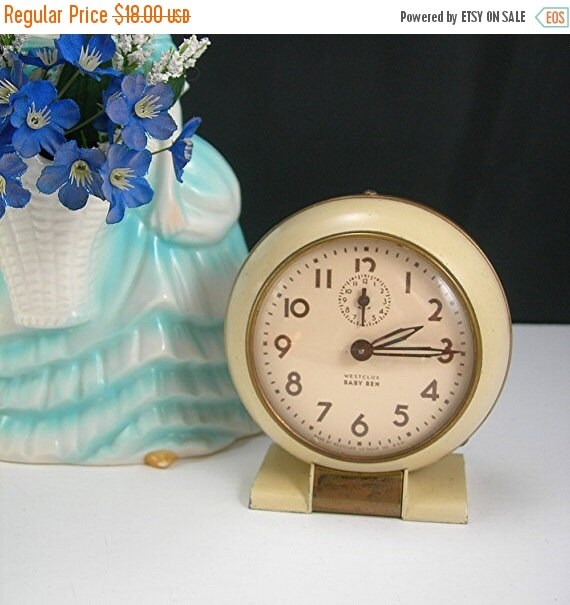 Baby Ben Alarm Clock Westclox Vintage c1940 by AtticDustAntiques
