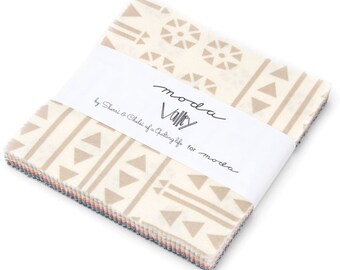 Valley Moda Charm Pack, 42 - 5" precut fabric quilt squares by Sherri & Chelsi of A Quilting Life