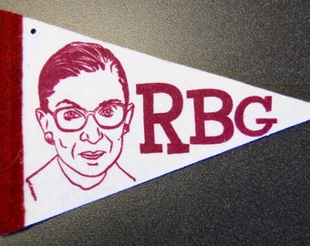 Ruth Bader Ginsburg pint-sized pennant / ornament