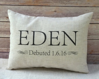 Ballet pillow, new baby girl, trendy baby girl, new baby wishes, ballet teacher, baby pillow, dance teacher gift, goddaughter gift