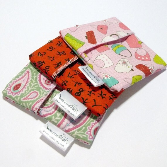 Made to Order Set of 3 Cloth Menstrual Pad Wrappers