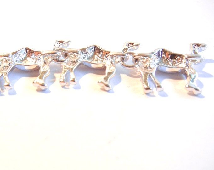3 Linked Silver-tone Camel Charms