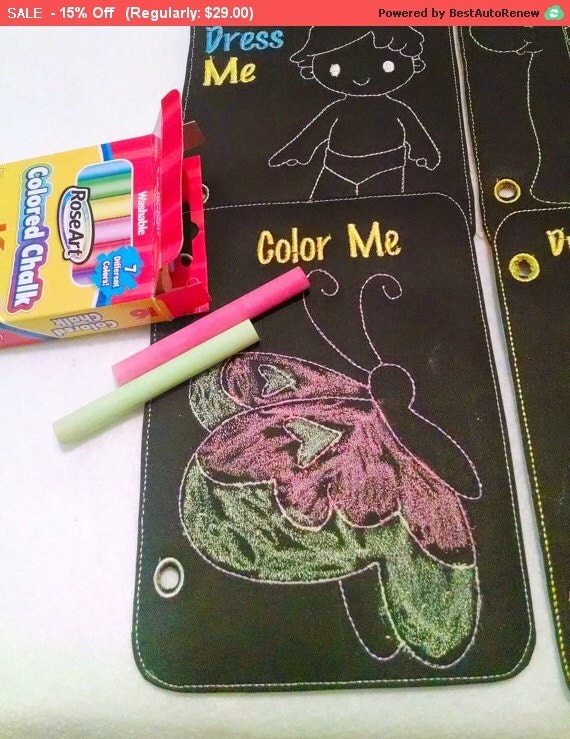 SALE Reusable chalkboard coloring book by itsthesmallthings