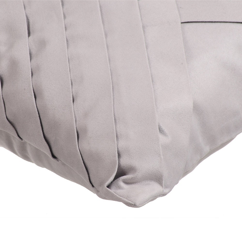 Light Grey Throw Pillows for Bed 16x16 Pillow Covers Suede