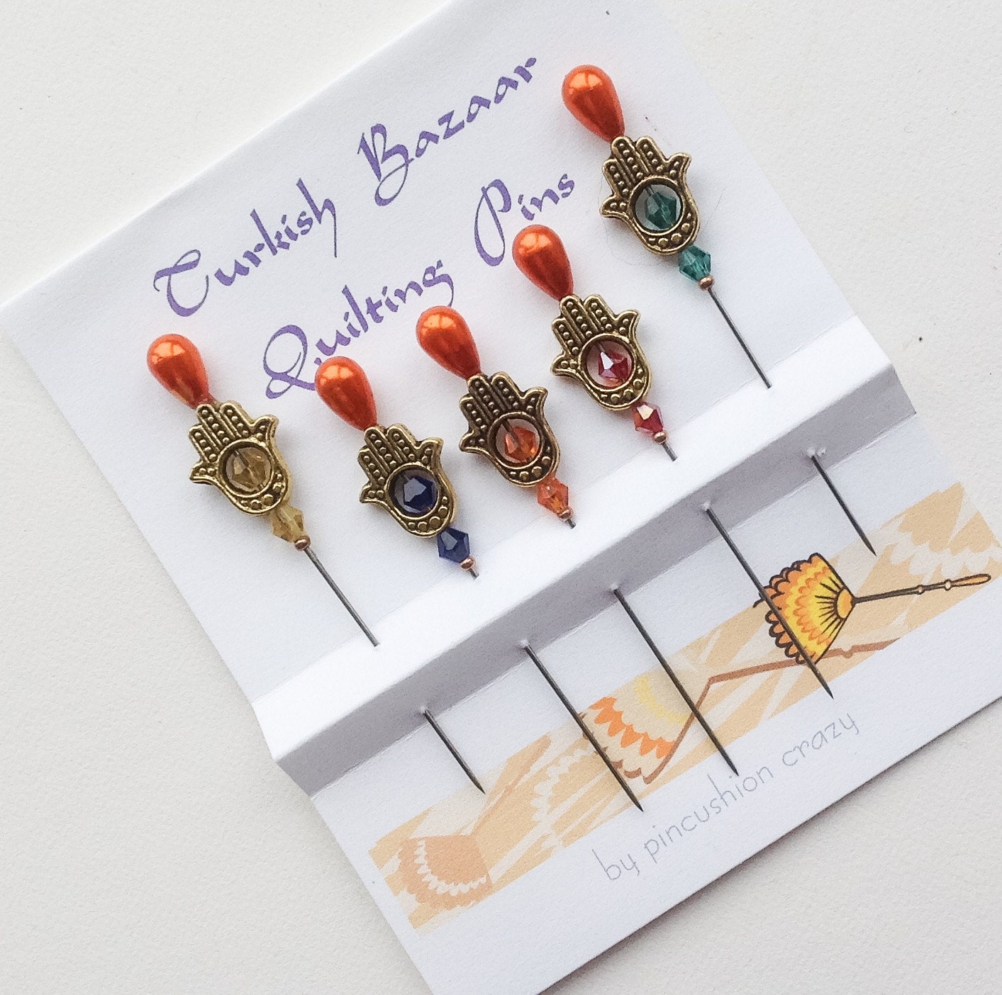 Decorative Sewing Pins Scrapbooking Pins Goldtone Hansa