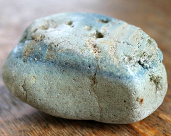 Light Blue Leland Blue Large Chunk Beach Stone Slag Glass