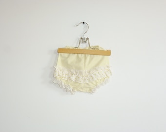 Vintage Yellow Ruffle Diaper Cover