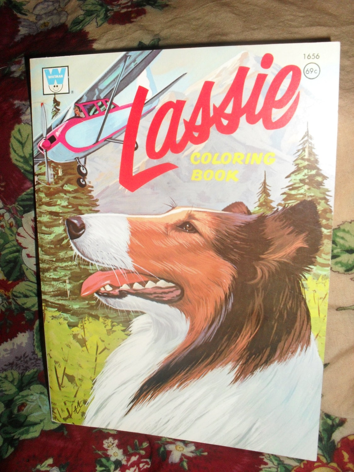 Vintage Lassie Lg Coloring Activity Book Whitman 1969