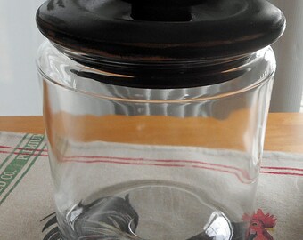 Vintage Up-cycled Lidded Glass Storage Jar