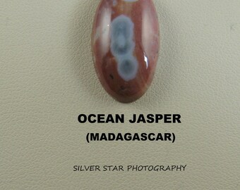 Ocean Jasper Oval Designer Cabochon for Jewelry Artisans.