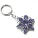Star key chain, Purple and silver star, Small purple star key ring, Celtic Visions Star chainmaille weave