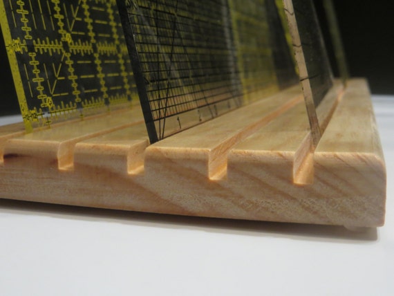 Wood Quilting Ruler Holder - Template Organizer / Storage from BuchananFamilyArts on Etsy Studio