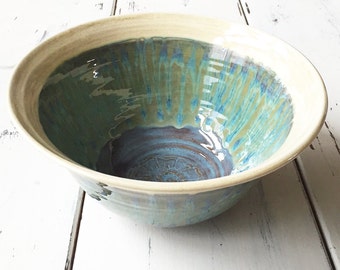 Large Ceramic Serving Bowl, Unique Housewarming Gift, Ceramic Fruit Bowl