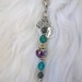 Colorful zipper pull with parrot bird charm and blue and purple beads graduation Mothers Day Stocking Stuffer gift, CarolJoyFashions22 RTS