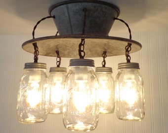 Lamp Goods Lamp Goods' Exclusive Mason Jar LIGHT FIXTURE 5-Light