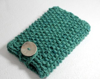 Knit IPad Mini Sleeve Seafoam Green Chunky, Knit Kindle Fire Case, Green Knit Notebook Sleeve, Knit Sleeve, Knit Ipad Mini, Knit Tablet Case
