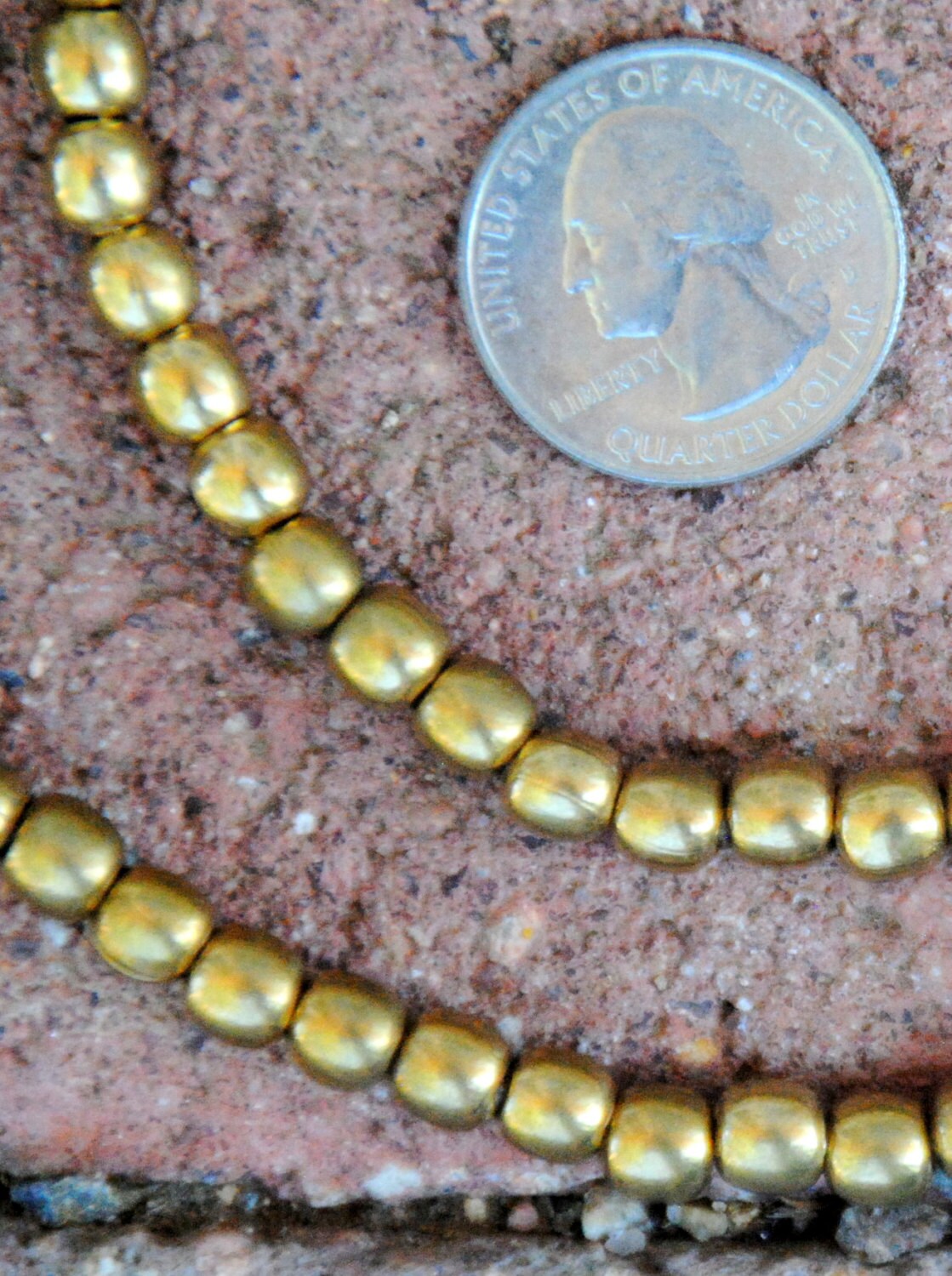 Indian Brass Metal Beads 6x6mm from AfroBeadia on Etsy Studio