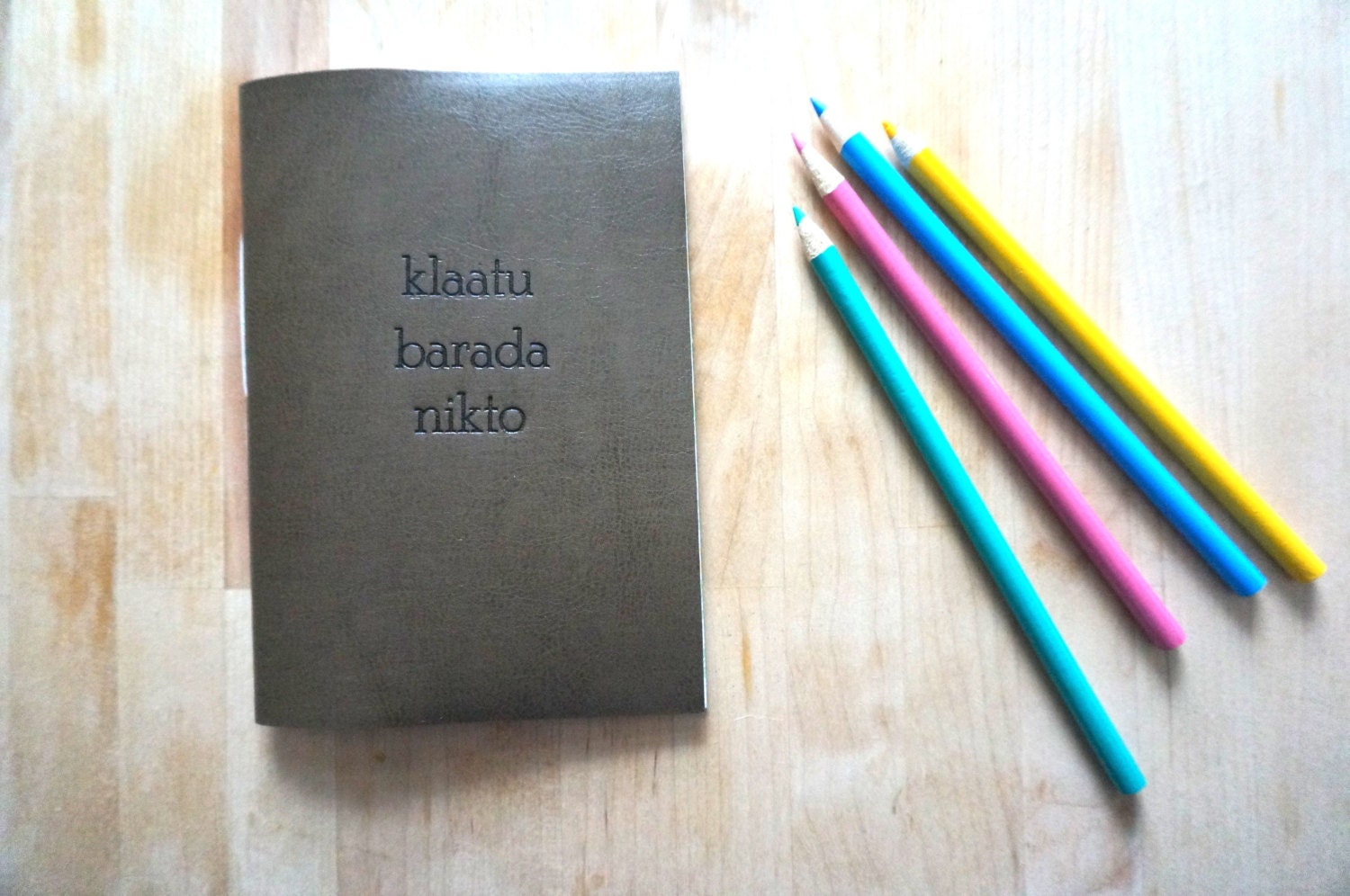 Vegan Leather Army of Darkness Klaatu barada nikto